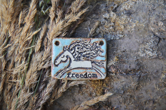 FREEDOM - Rustic Stoneware Pendant