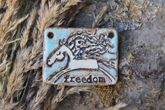 FREEDOM - Rustic Stoneware Pendant