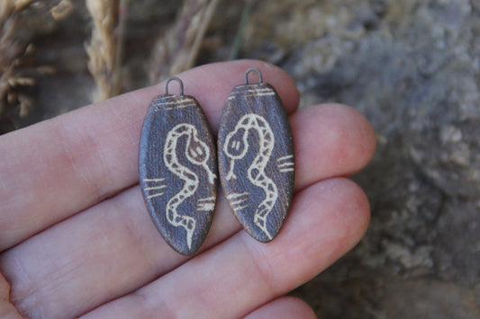 SALE SECTION - a pair of ceramic earring dangles