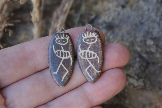 SALE SECTION - a pair of ceramic earring dangles