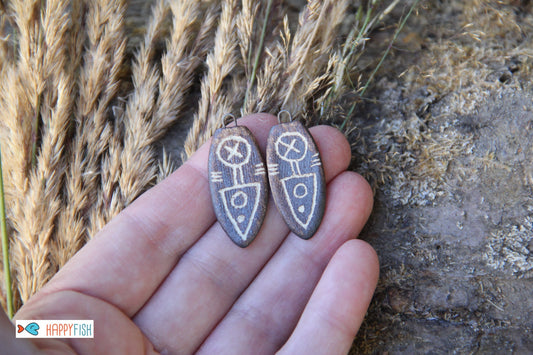 SALE SECTION - a pair of ceramic earring dangles