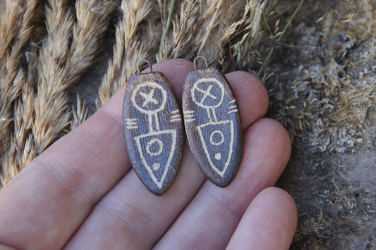 SALE SECTION - a pair of ceramic earring dangles