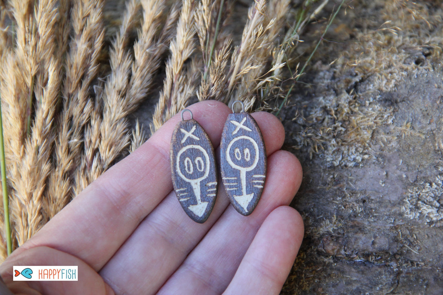 SALE SECTION - a pair of ceramic earring dangles