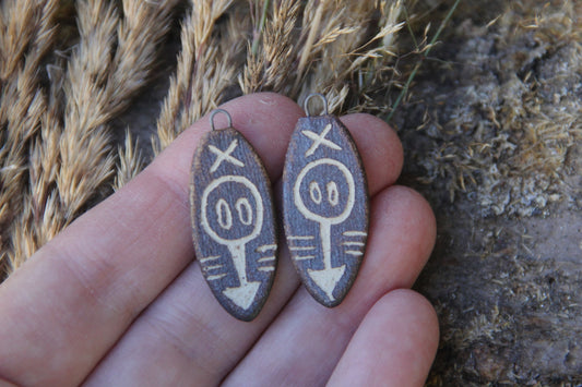 SALE SECTION - a pair of ceramic earring dangles