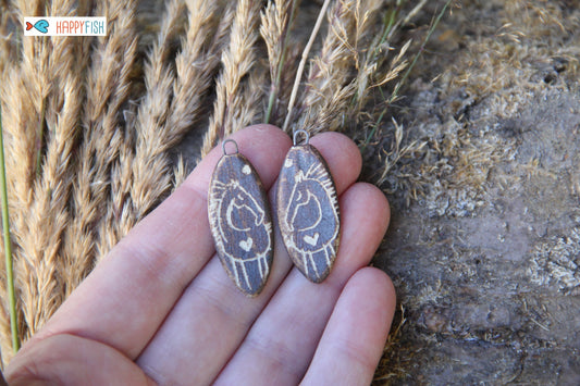 SALE SECTION - a pair of ceramic earring dangles