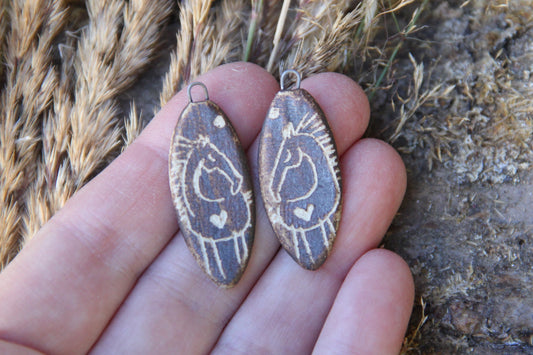 SALE SECTION - a pair of ceramic earring dangles