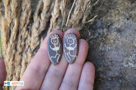 SALE SECTION - a pair of ceramic earring dangles