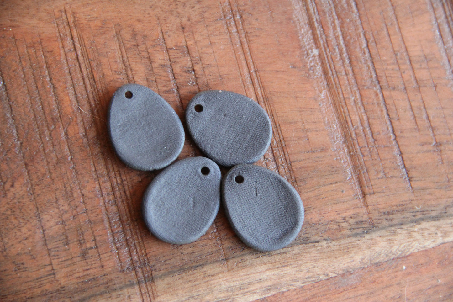 A pair of ceramic earring SPIRAL dangles