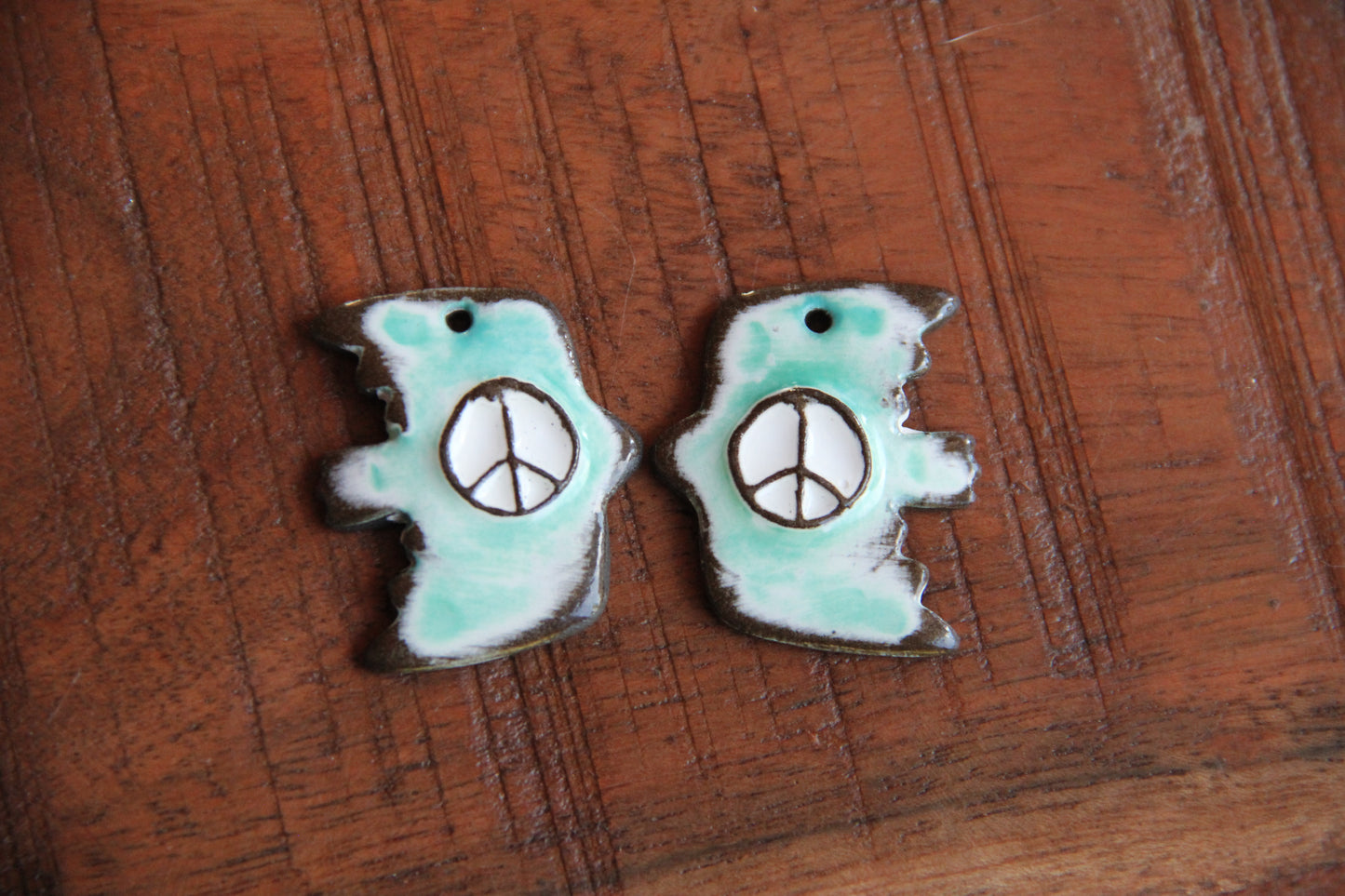 Ceramic pendant PEACE BIRD