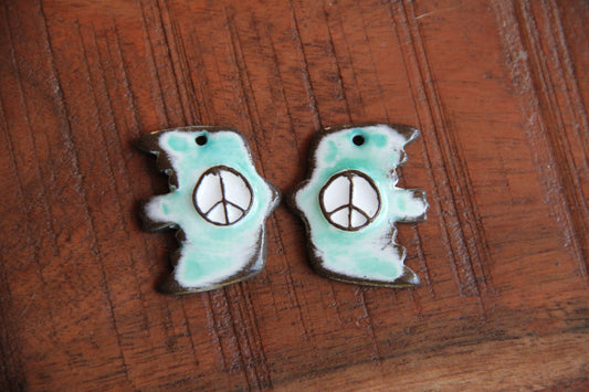 Ceramic pendant PEACE BIRD
