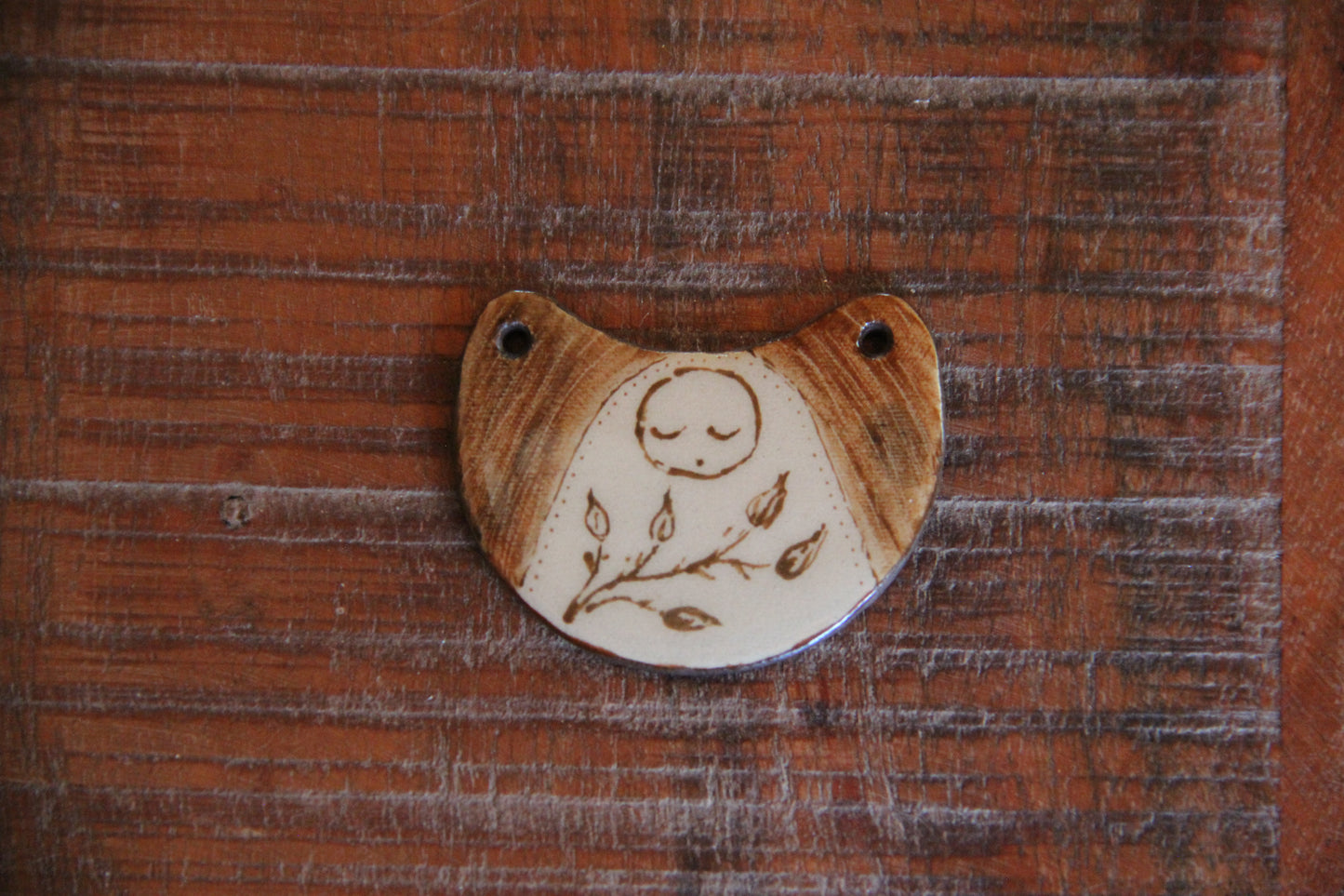 PROTECT YOUR PEACE ceramic focal pendant
