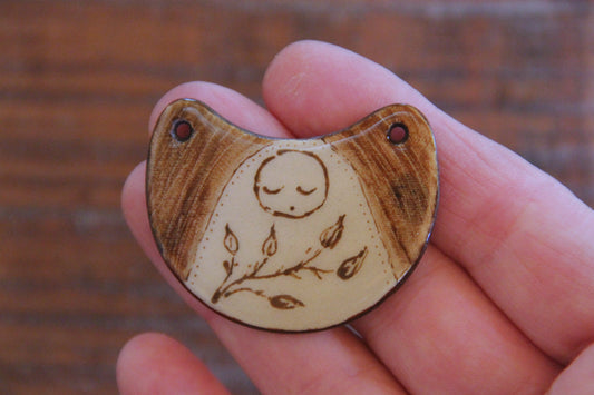 PROTECT YOUR PEACE ceramic focal pendant