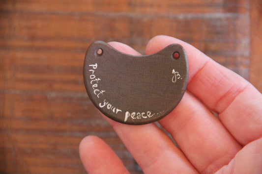 PROTECT YOUR PEACE ceramic focal pendant