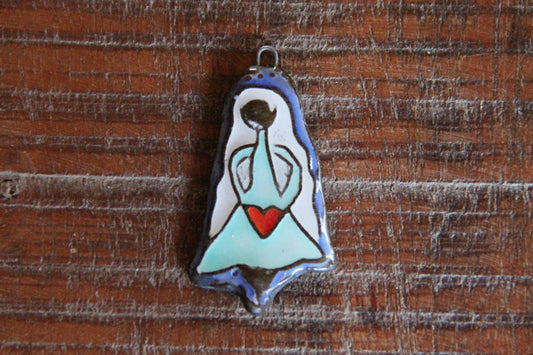I'm holding your heart ceramic focal pendant