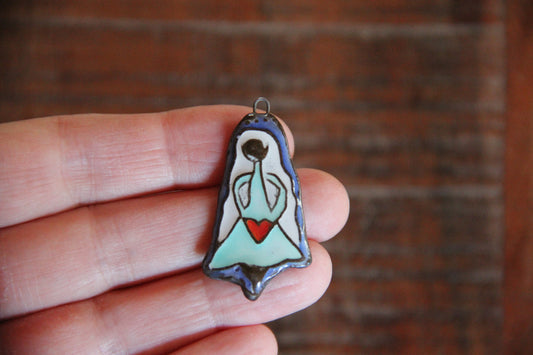 I'm holding your heart ceramic focal pendant