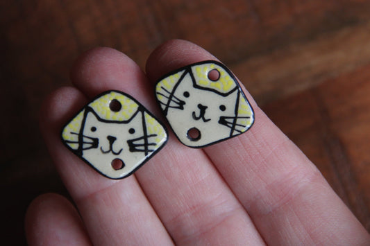 KITTY - a pair of ceramic CONNECTORS