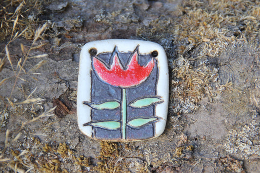 Tulip Rustic Stoneware Pendant