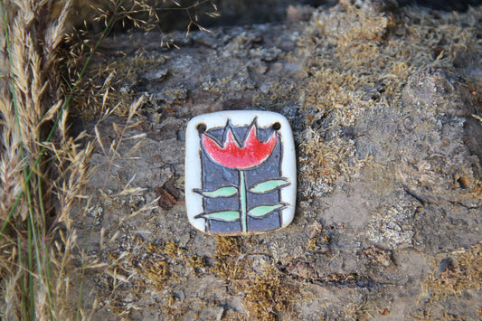 Tulip Rustic Stoneware Pendant