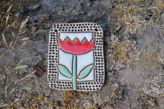 Tulip Rustic Stoneware Pendant
